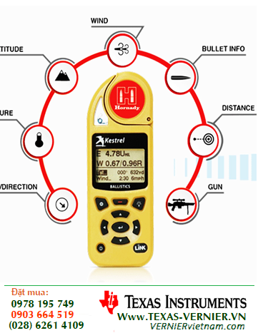 Kestrel 5700 Ballistics, Máy đo vi khí hậu Kestrel 5700 Ballistics Weather Meter with Hornady 4DOF dùng trong Chữa Cháy và Quân đội